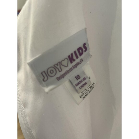 Joy Kids Dress Girls 18 White Lace Tulle Long Flower Girl Ball Gown Wedding - Picture 6 of 11